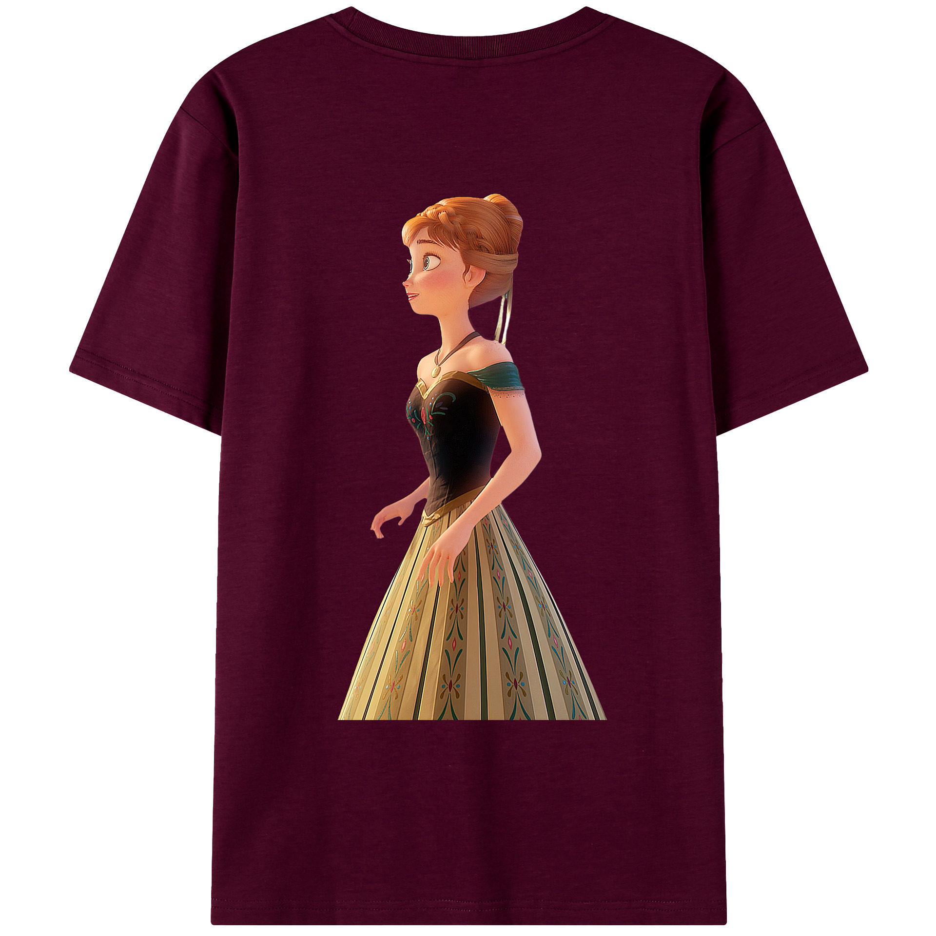 （画像用） アナと雪の女王 アンナ エルサ Frozen Anna Elsa レディース半袖Tシャツ(バックプリント)